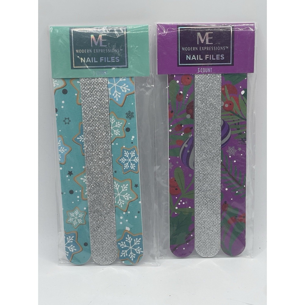 Modern Expressions Holiday Nails Files ,‎ Set of 2NEW